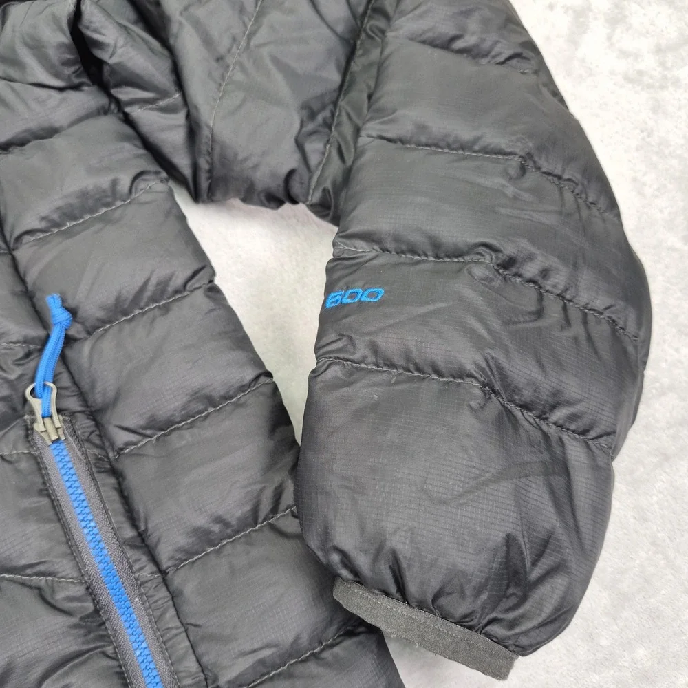 The North Face Mens 600 Down Puffer Jacket Grey Blue Full Zip Medium NF0A3Y4D